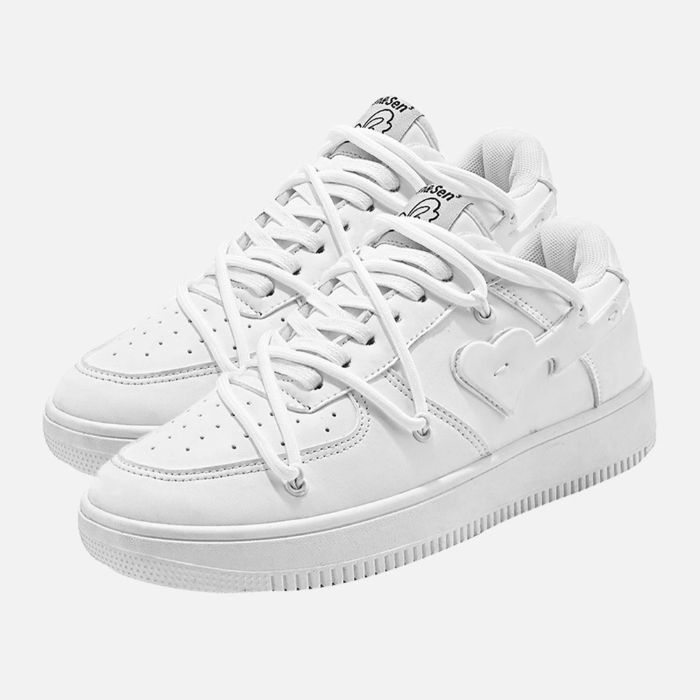 White stylish sneakers